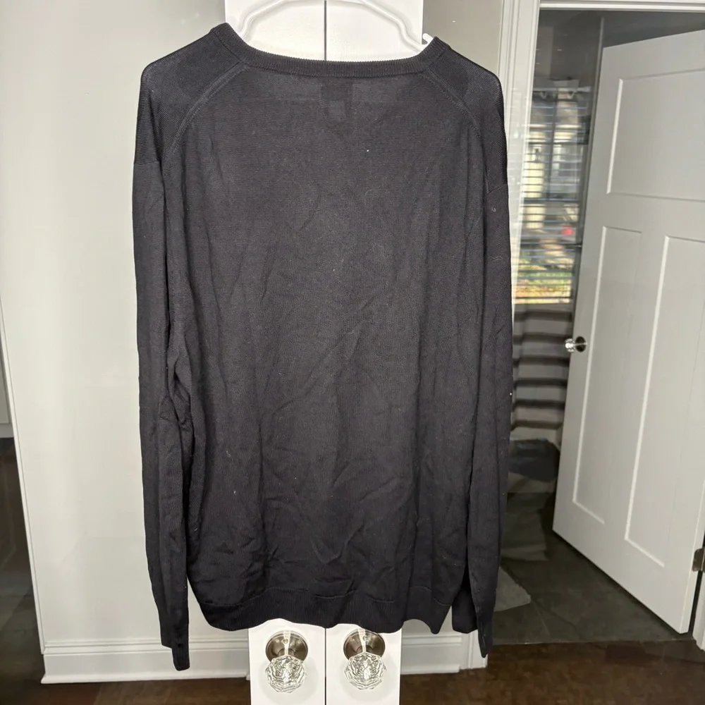 NWT J. Crew Merino Wool V-neck Sweater Black